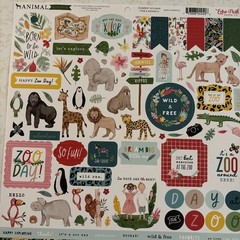 Echo Park Element Stickers Animal Kingdom