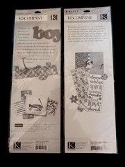 Set OF Two K&Company Chipboard Boys Baby Hopscotch & Addison 33 Pieces Words