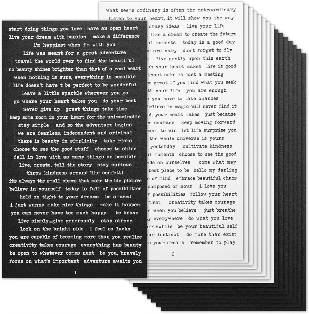 16 Sheets Quote Stickers for Scrapbooking Supplies, 812Pcs Phrases Words Sticker