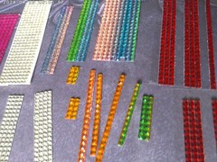 Craft Embellishments Lot Hologram/Prism Junk Jewelry, Bling Rhinestone Stick-Ons