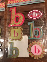 Scrapbook Stickers Letters Alphabet Monogram Wood & 3D Floral 6 Pkgs NEW Craft