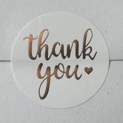 30 THANK YOU ❤️ Rose Gold Gift Stickers Envelope Seals 1.5”