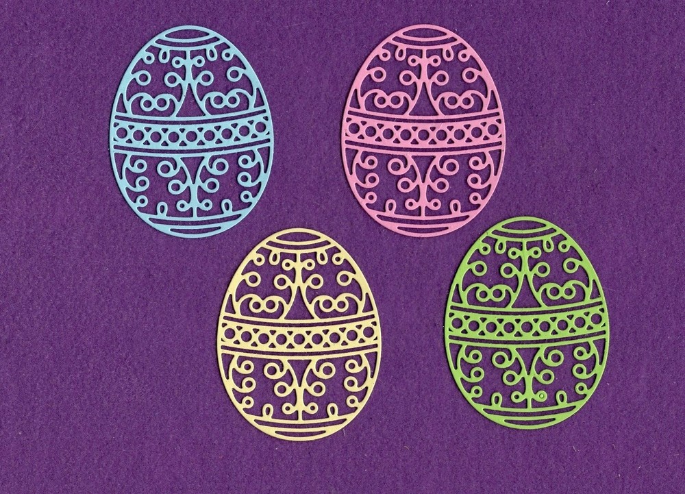 EASTER EGG # 2 die cuts scrapbook cards