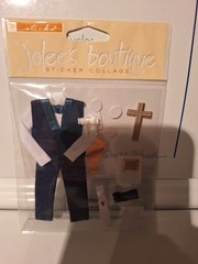 RARE Jolees Boy First Communion Scrapbook Stickers – Catholic/Cross