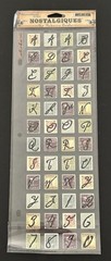 NEW Sticko Nostalgiques RULE OF THUMB & ABC STAMP Stickers Rebecca Sower