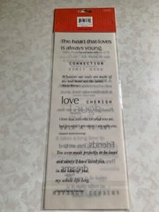 COLORBOK 3D VELLUM SENTIMENTS 4.5”x11” ROMANTIC LOVE PHRASES QUOTES WORDS