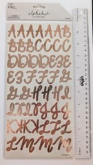 Rose Gold Metallic Alphabet Letters Numbers Scrapbook Stickers The Paper Studio