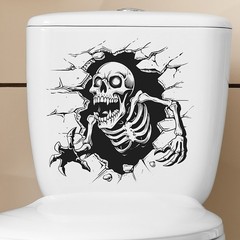 3D Floor Wall Stickers Scary Ghost Halloween Removable Scary Interior Decoration