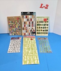 RETIRED SCRAPBOOK ALPHABET LETTERS STICKER LOT K & COMPANY STICKO COLORBOK EK #2