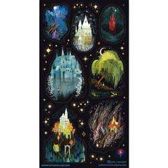 Stickii – Enchanted Castle Stickers – Fairytale Fantasy Sticker Sheet – Crafts