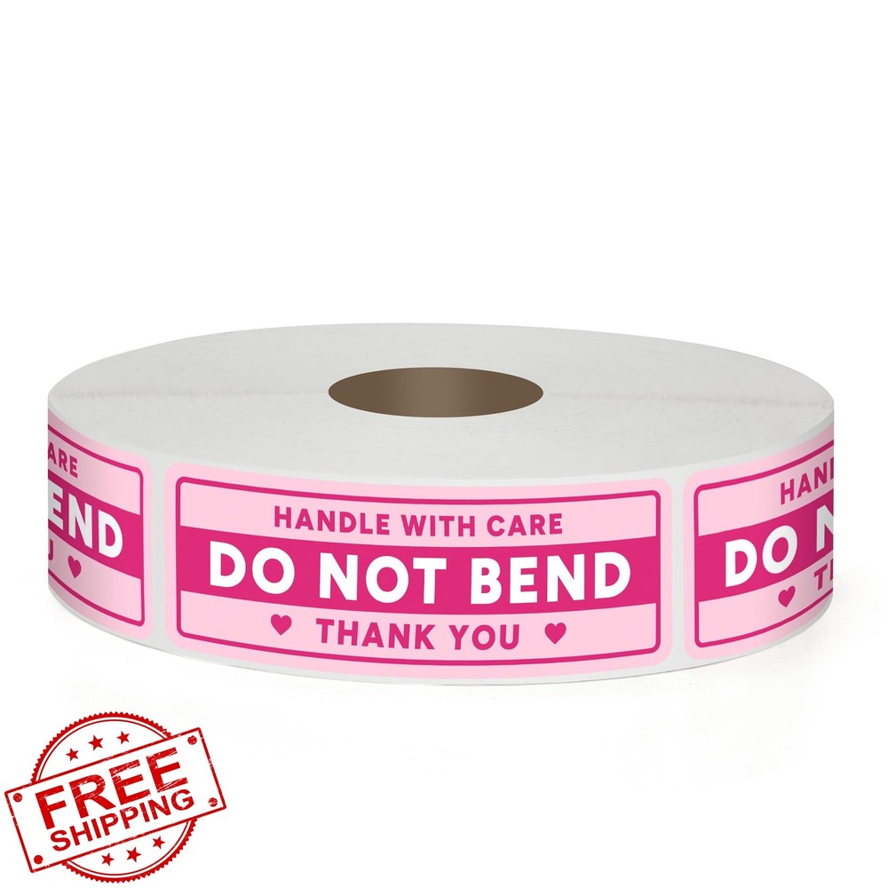 Bueake Fragile Stickers Small Pink 1000 pcs
