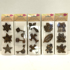 Crafters Square Laser Cut Kraft Icons Keys Stars Crosses Leaves Butterflies