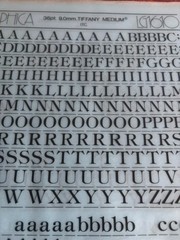 5 Letraset INSTANT LETTERING Transfer Letters 36pt Tiffany Medium NICE 2