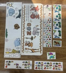 🐯 Huge Lot Of Zoo Safari Desert Animals Stickers Vintage Scrapbook Crafts Gifts