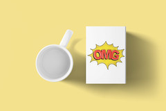 WOW OMG Stickers Set (x9) | Fun Comic Style Stickers for Planners Scrapbooking