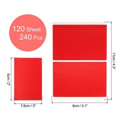 120 Sheet Red Label Stickers 3 x 2 Inch Rectangle Coding Labels for Office