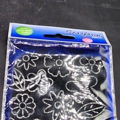 The Paper Studio Starfoam – Peel-off Stickers – Black Silver – Flowers Stars New