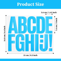 3 Inch Letter Stickers, 138 Pieces Self Adhesive Alphabet Number Sticker for Mai