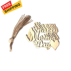 BinaryABC Happy Mother’s Day Crafts Wooden approx. 9.5cm x 6.5cm x 0.25cm