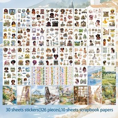 Prstincol 326Pcs Black Girl Themed Planner Stickers Characterstickersbook_3