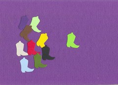 COWBOY BOOT tiny die cuts scrapbook cards