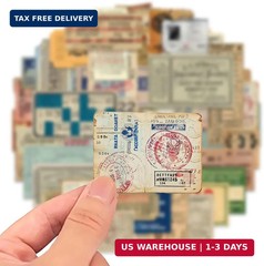 PRSTINCOL 100Pcs Vintage Sticker Pack – Scrapbooking Supplies & Junk Journal Acc