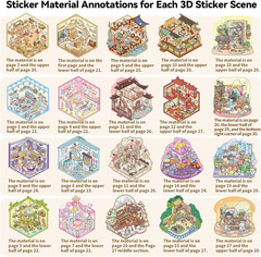 20 Sets DIY 3D Sticker Scene Collection Book for Kids Adults Cute Make Your Own