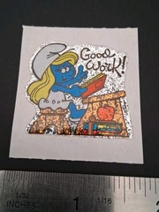 Vintage Stickers Smurf Glitter Sticker Mod VTG 1980s NOS