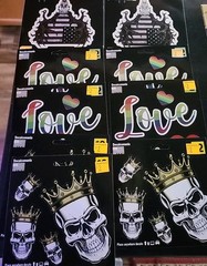 New Sticker Lot of 23 Sheets Skulls, Disney, Love, Air Force, 1980’s Etc..New!