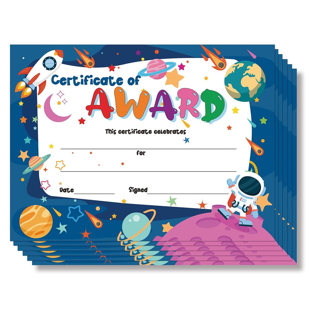 50 PCS 8.3×11 Inch Printable Certificate of Award for Children Students