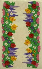 FLOWER PATCH Stickers(2pc) Mrs.Grossman’s•Grass•Vintage 1995•Garden•Card Making•