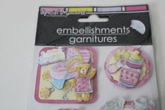 Special Moments 3-D Embellishments Sweet Dreams Baby Girl Cute Scrapbooking Art