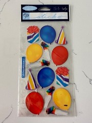 Sticko Photo Safe Photo Stickers Party Things Balloons Hat Presents Scrapbooking