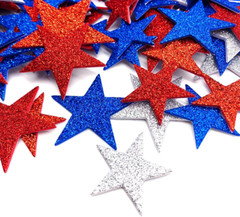 200 Pcs Glitter Star Stickers Patriotic Decoration Self Adhesive Star Shape Glit