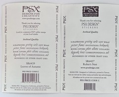 Vintage PSX Designs Stickers SET of 2 Sheets 4″X6″ Autumn/Robin/Birds NEW