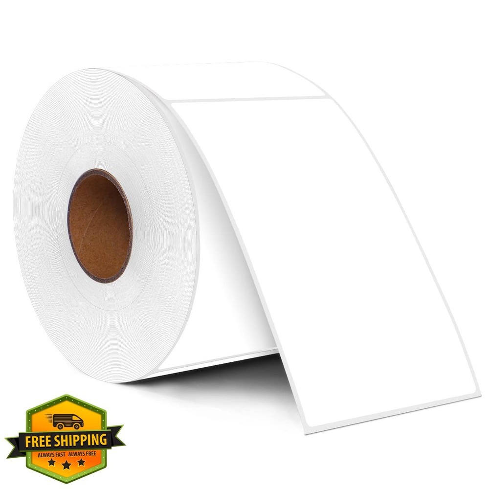 PARLAIM 3″x5″ White Rectangle Color Code Stickers 500/Roll Square