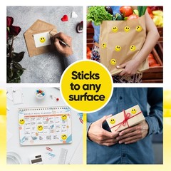 1000PCS Yellow Smiley Face Stickers 1 Inch â€“ Bulk Happy Face Stickers for Cla