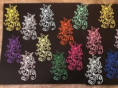 “Butterfly Lace” die cut embellishments 6 pcs 4-1/4” x 2-1/4” choose color