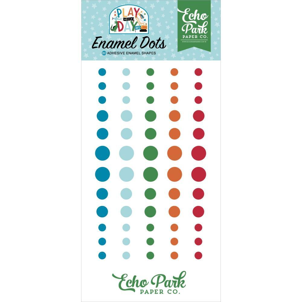 Crafts Enamel Dots EP Sticky Back Play All Day Boy Blue Red Green Orange