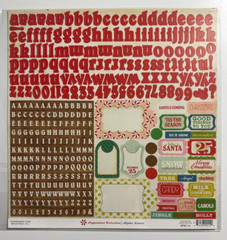 Crate Paper 12×12 Alpha Label-Toy Box, Random, Peppermint, & Portrait Collection