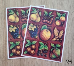 Hallmark Ambassador Vtg Fruit & Berry Fall Themed Stickers – 2 Sheets