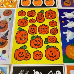 Hallmark & AGC Halloween Stickers Set Ghosts Cats Skeletons Pumpkins & More