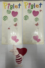 Lot of 5 Used Disney Piglet Scrapbook 12 X 12 Paper, Stickers, Premade die cut