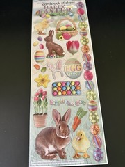 Easter Spring Scrapbook Sticker Chipboard Embellishments Mixed Brands Lot Of 5