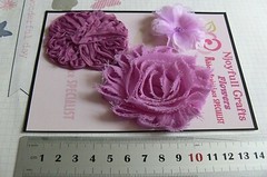 MULBERRY ORCHID Mix – Organza Fabric – 40-65mm Across 3 Piece Flower Pk SF3B
