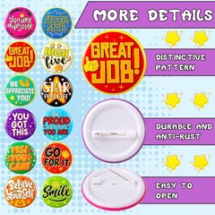 60 Pcs Employee Recognition Pin 1.7» Appreciation Button Pin Bulk Large Posi…