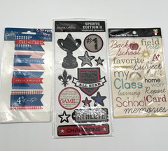 Sports Scrapbooking Sticker Lot School Cheer Football Texas New Mixed