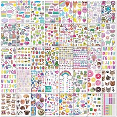 1000+ Cute Kids Stickers Book 40 Pages Scrapbook Planner Craft Reward Stickers
