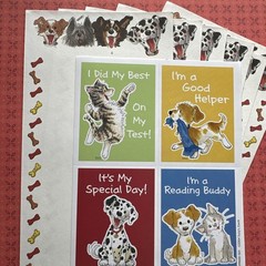 Vintage Suzy Zoo Wags Whiskers Dog Stationery & Puppy Cat Sticker Sheet Lot