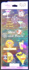 Hallmark 18pc Alcohol Halloween Drinks Stickers Eyeball Bat Spider Jack-o-Lager